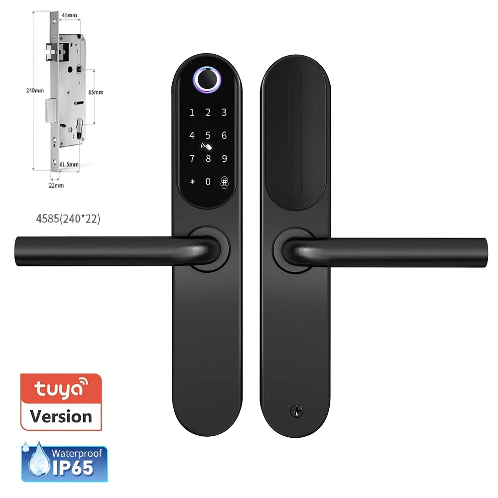 304 Stainless Steel Digital Smart Lock Aluminum Sliding Door Keyless Home Security TUYA TTlock Waterprooof Door Lock