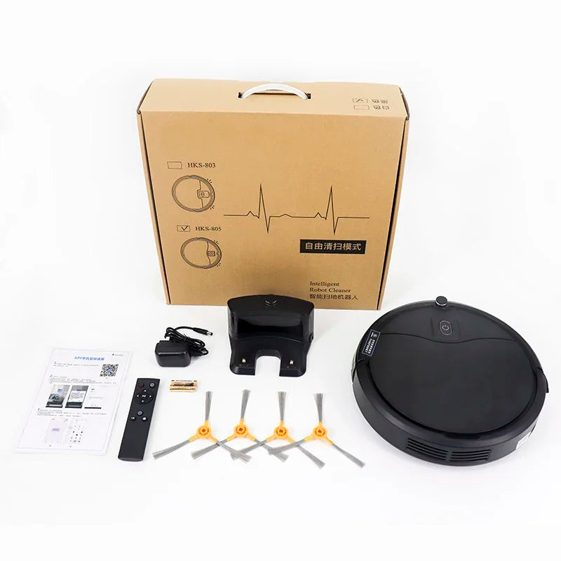 HuaBao 2021 Hot Sell Home Intelligent Rechargeable Vaccum Sweeper 3 In 1 Vacuum Cleaner Automatic Mopping Sweeping Robot