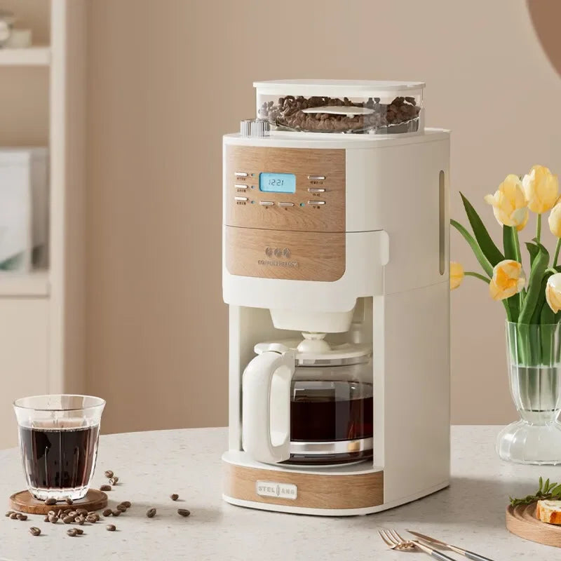 Integrated Bean Grinding American Coffee Machine Small Household Drip Coffee Machine Portable Coffee Machine Timer Function