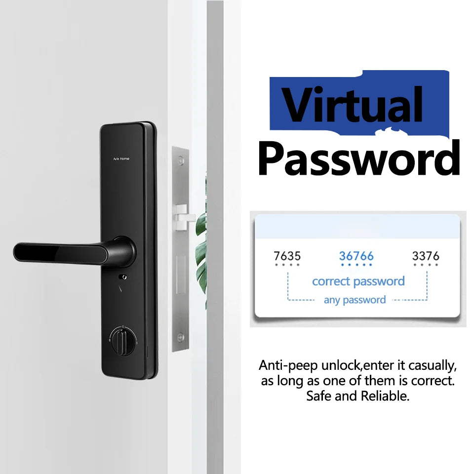 Zigbee Smart Door Lock Digital Electronic Lock Fingerprint Password Card Unlock Anti-Theft For Home Security Apartment