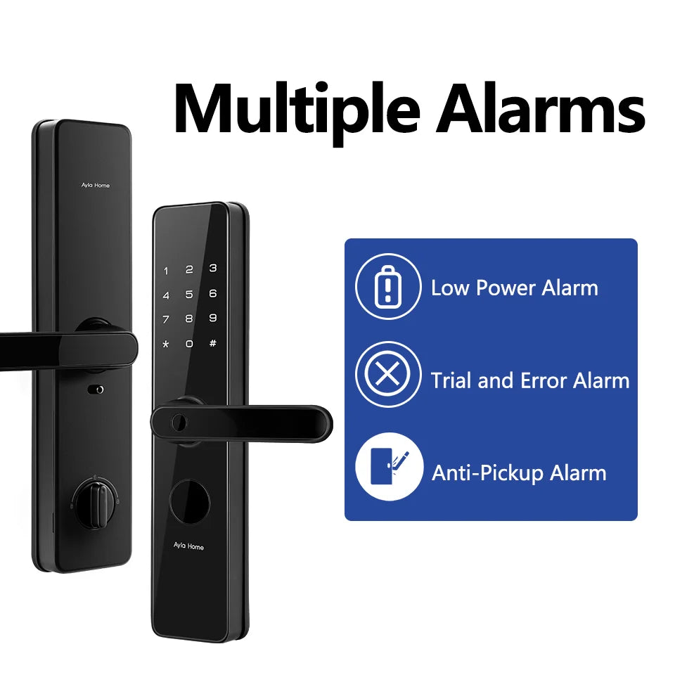 Zigbee Smart Door Lock Digital Electronic Lock Fingerprint Password Card Unlock Anti-Theft For Home Security Apartment