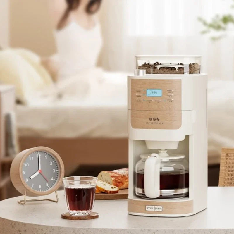 Integrated Bean Grinding American Coffee Machine Small Household Drip Coffee Machine Portable Coffee Machine Timer Function