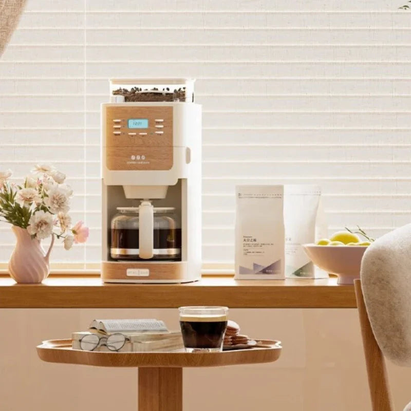 Integrated Bean Grinding American Coffee Machine Small Household Drip Coffee Machine Portable Coffee Machine Timer Function