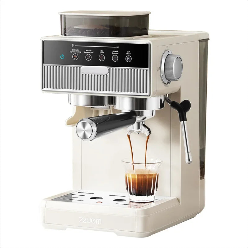 Hot and Cold Double Extraction Espresso Machine Semi-automatic Small Household Milk Coffee Machine Grinding Coffee Machine