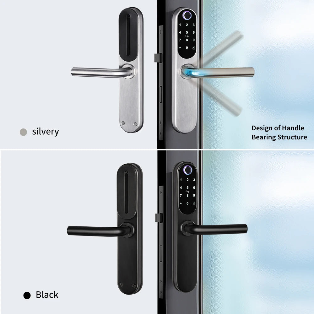 304 Stainless Steel Digital Smart Lock Aluminum Sliding Door Keyless Home Security TUYA TTlock Waterprooof Door Lock