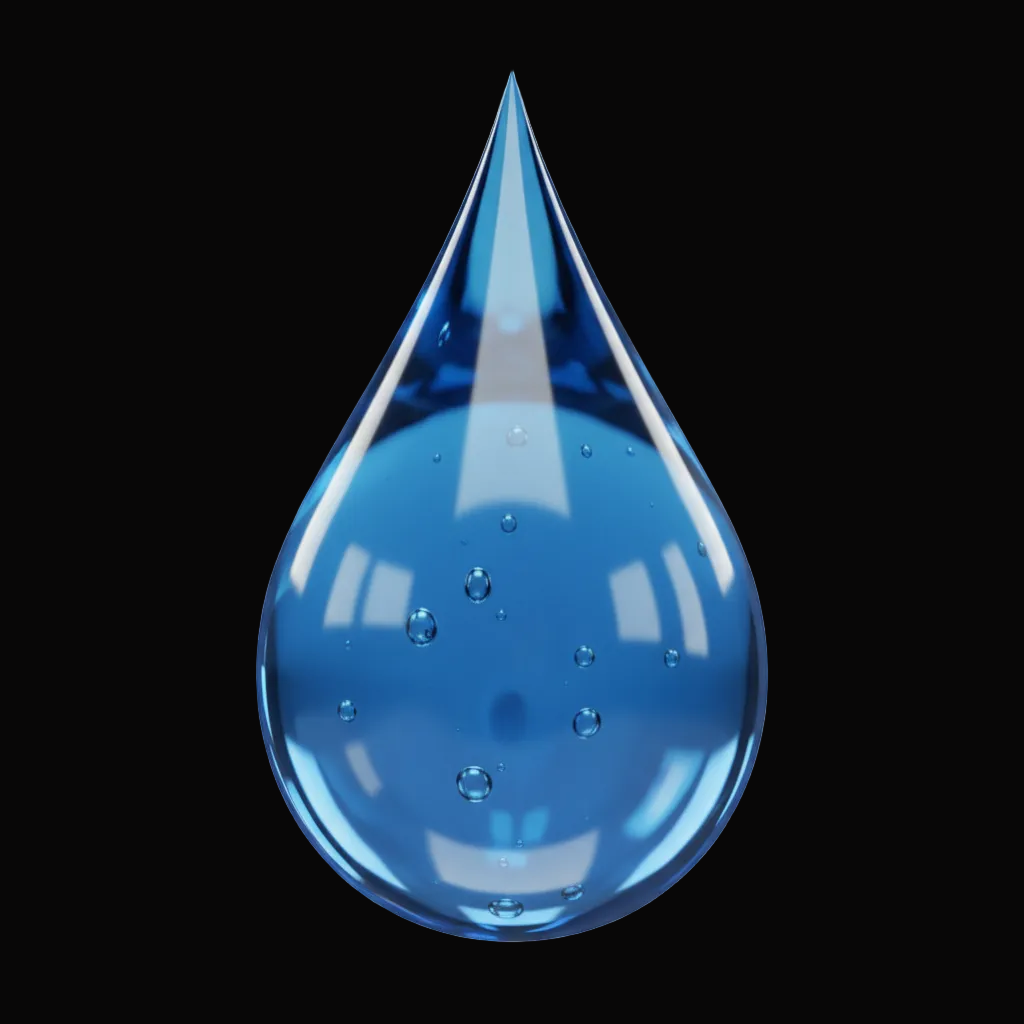Water Drop 3d Icon transparent background